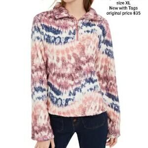 3/15 Self Esteem Tie-Dye Sherpa Pullover